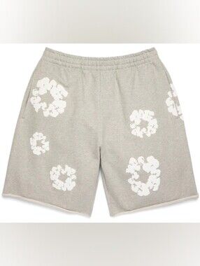 Denim Tears Grey Cotton Wreath Sweatshorts Size M *Authentic *